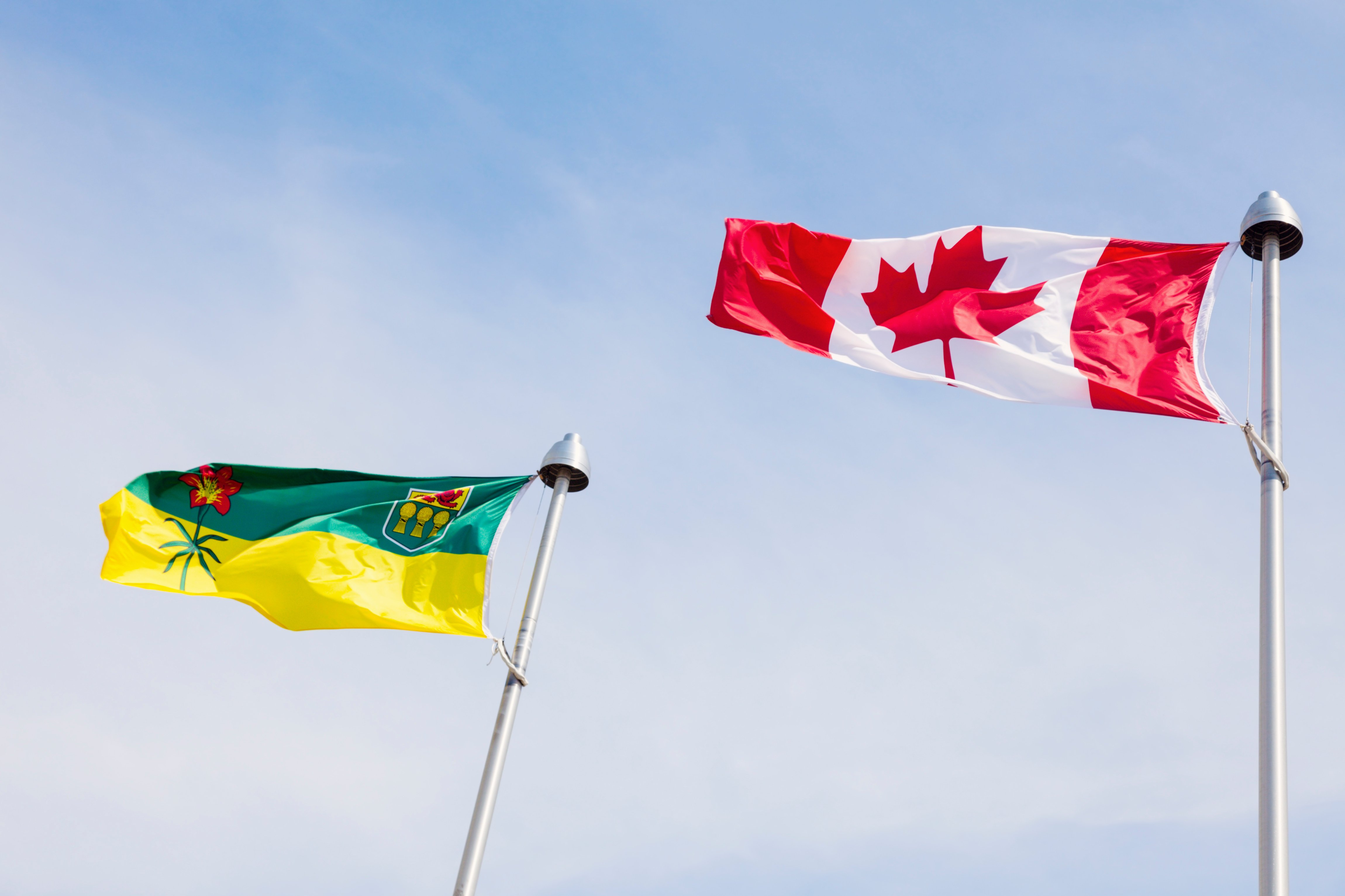 Saskatchewan & Canada Flag 