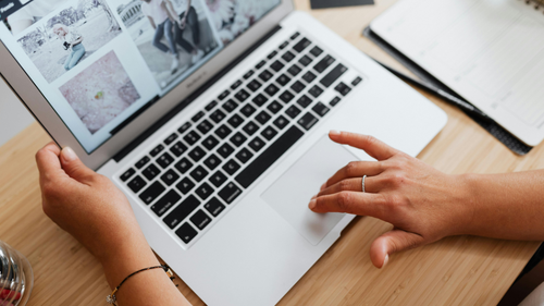 person using a laptop