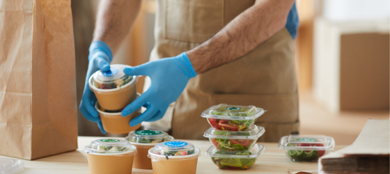  Local food manufacturers packing salads
